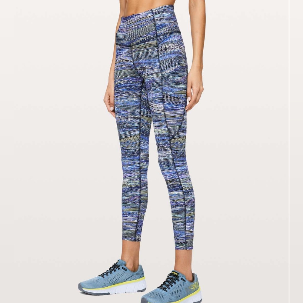 Lululemon Fast and Free Tight II 25" *Non-Reflective Nulux Interconnect Blue Mu